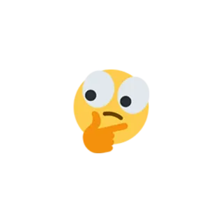 🤔 Emoji, Penser, Question, Réflexion, Doute, Incertain whatsapp sticker