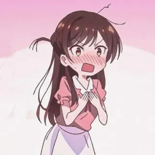 ❤️ anime, ragazza, arrossire, carina telegram sticker