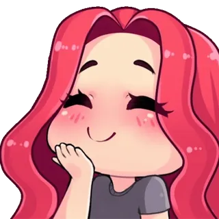 😘 Мультфильм, Женщина, Рыжие волосы, Милый telegram sticker