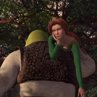 😒 Shrek การ์ตูน, ยักษ์, เจ้าหญิง, ฟีโอน่า telegram sticker