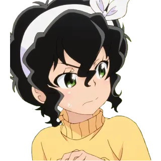 😒 Anime, Personagem, Fofo, Garota, Ilustração, Desenho animado telegram sticker