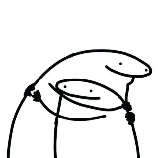 🌟 stick figure, hug, florkofcows whatsapp sticker