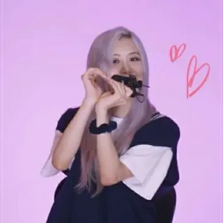 🌹 mujer, chica, kpop, corazón, amor, asiática whatsapp sticker