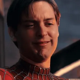 😭 Spider-Man Spider-Man, Tobey Maguire, super-héros, Marvel, comics, film telegram sticker