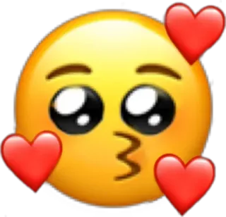 😘 Emoji, Amour, Bisou, Coeurs, Mignon, Visage Jaune, Affection telegram sticker