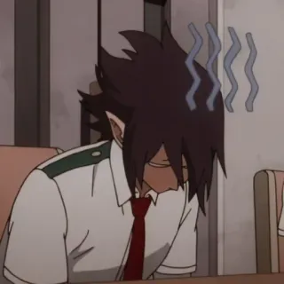 😞 Tamaki Amajiki My Hero Academia anime, Tamaki Amajiki, My Hero Academia, exhausted, tired, anime character whatsapp sticker