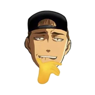 😏 Anime, Personaggio, Meme, Sticker, Uomo, Emoji telegram sticker