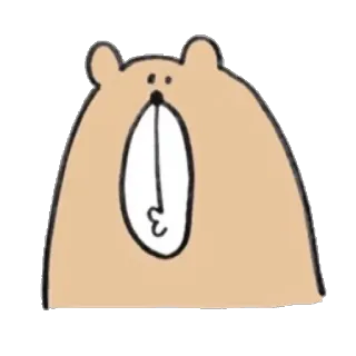 😗 bear, cartoon, animal, cute, sticker telegram sticker