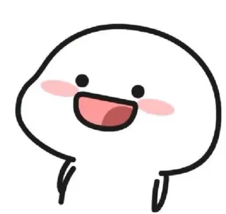 😁 การ์ตูน, น่ารัก, มีความสุข, ตัวละคร, เรียบง่าย, ภาพวาด telegram sticker