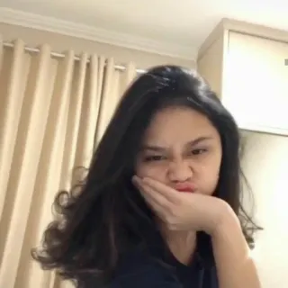 🌷 wanita, potret, wajah, ekspresi, selfie whatsapp sticker