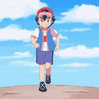 🏃‍♂️ Ash Ketchum Pokemon อนิเมะ, การ์ตูน, ตัวละคร, แอช, Ketchum telegram sticker