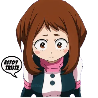 😥 Ochaco Uraraka My Hero Academia ESTOY TRISTE Anime, Ochaco Uraraka, Triste, My Hero Academia telegram sticker