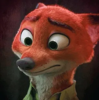 🦊 Nick Wilde Zootopia Fuchs, Tier, Cartoon, Disney, Zoomania, Nick Wilde telegram sticker