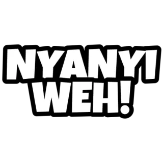 🎤 NYANYI WEH! Swahili, Expression, Autocollant, Texte, Typographie telegram sticker