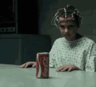 🧃 Eleven Stranger Things Eleven, Stranger Things, Coca-Cola, Netflix, telekinesis, acara TV whatsapp sticker
