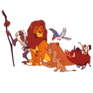 🦁 Simba The Lion King Il Re Leone, Simba, Disney, cartoni animati, animali, famiglia whatsapp sticker