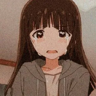💗 anime, girl, crying, sad, emotional, manga telegram sticker