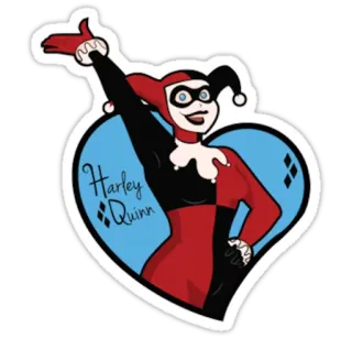 ❤ Harley Quinn Harley Quinn, DC Comics, vilã, adesivo, personagem feminina telegram sticker