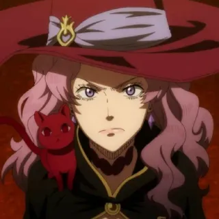 😡 Vanessa Enoteca Black Clover anime, witch, magic, cat, Vanessa Enoteca, Black Clover telegram sticker