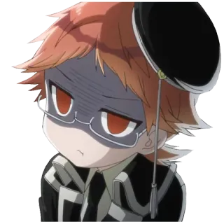 😨 Anime, Personnage, Lunettes, En colère, Chibi whatsapp sticker