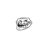 💃 Trollface Troll, Meme, Internet, Drôle, Humour, Visage telegram sticker