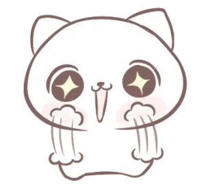 😃 gato, fofo, kawaii, animal, animal de estimação, gatinho, adorável whatsapp sticker