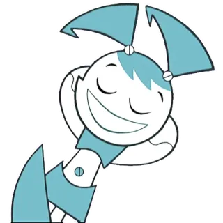 😃 Jenny Wakeman My Life as a Teenage Robot dessin animé, robot, animé, personnage, Jenny Wakeman, Ma vie de robot adolescente telegram sticker