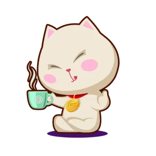 ☕️ cat, middle finger, offensive, animal, sticker, cartoon, gesture telegram sticker