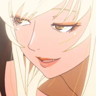 🤍 Shinobu Oshino Monogatari Аниме, Девушка, Блондинка, Персонаж whatsapp sticker