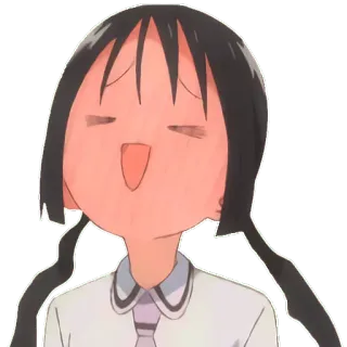 ☺️ Anime, Desenho animado, Engraçado, Menina, Personagem, Rosto telegram sticker