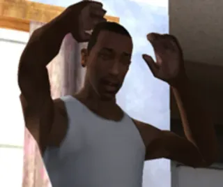 🤯 CJ Grand Theft Auto: San Andreas CJ, Grand Theft Auto, San Andreas, Video Game Character telegram sticker
