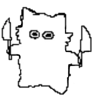 🔪 faca, arma, perigo, assustador, monstro, criatura telegram sticker
