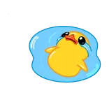 😭 triste, pleurs, canard, oiseau, eau, larmes, émotionnel, dessin animé whatsapp sticker