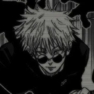 ⬛ Satoru Gojo Jujutsu Kaisen 动漫, 漫画, 咒术回战, 五条悟, 五条, 角色 telegram sticker