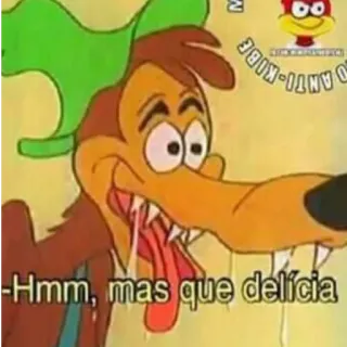 😋 -Hmm, mas que delícia cartoon, dog, delicious, expression, animal telegram sticker