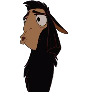 😮 Kuzco The Emperor's New Groove lhama, Disney, desenho animado, engraçado, personagem telegram sticker