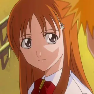 😕 Orihime Inoue Bleach anime, cartoon, Bleach, Orihime Inoue, character telegram sticker
