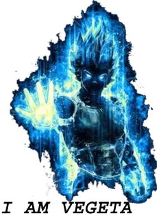 👽 Vegeta Dragon Ball I AM VEGETA vegeta, dragon ball, anime, super saiyan, cartoon telegram sticker