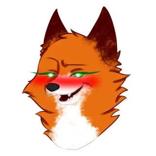 😏 volpe, animale, cartone animato, divertente, meme, arrogante whatsapp sticker