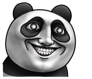 😃 Panda, Meme, Śmieszne, Straszne, Trollface, Zwierzę, Kreskówka, Wyraz telegram sticker