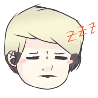 😴 ZZZ sleepy, tired, zzz, cartoon, face, sleeping telegram sticker