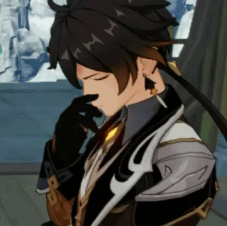 📎 Zhongli Genshin Impact anime, video game, genshin impact, zhongli, character telegram sticker
