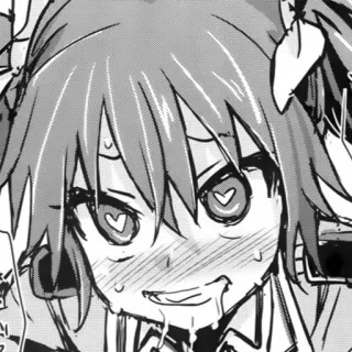 ❗️ Anime, Manga, Ojos de corazón, Ecchi whatsapp sticker
