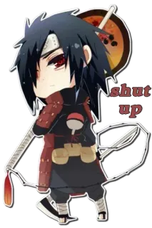 😒 Madara Uchiha Naruto shut up anime, uchiha, naruto, madara, adesivo telegram sticker