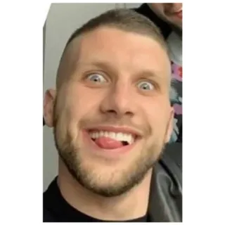 🤪 face, expression, man, silly, portrait, goofy, person telegram sticker