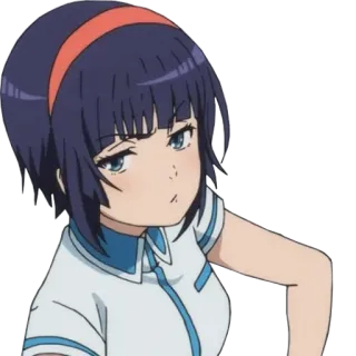 😑 Anime, Garota, Personagem, Retrato telegram sticker