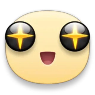 😍 Emoji, Vrolijk, Glimlach, Ster, Gezicht, Kawaii whatsapp sticker