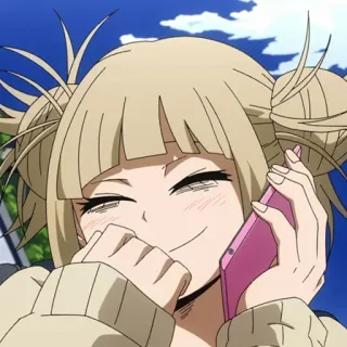 🎭 Himiko Toga My Hero Academia аниме, моя геройская академия, химико тога, тога, блондинка, злодей, школьница whatsapp sticker