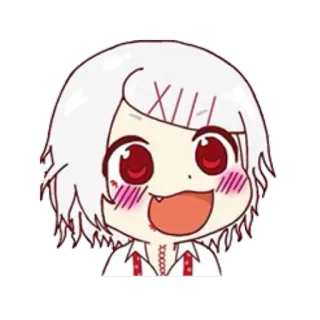 😀 Juuzou Suzuya Tokyo Ghoul Аниме, Чиби, Джузо Сузуя, Токийский гуль, Манга telegram sticker