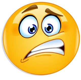 😕 Emoji, Nervoso, Preocupado, Ansioso, Emoção telegram sticker